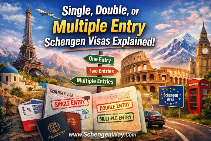 What is a Single Entry, Double Entry, and Multiple Entry Schengen Visas?