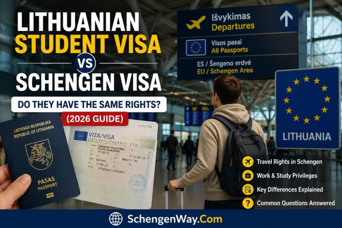 Does a Lithuanian Student Visa Have the Same Rights as a Schengen Visa? (2026 Guide)